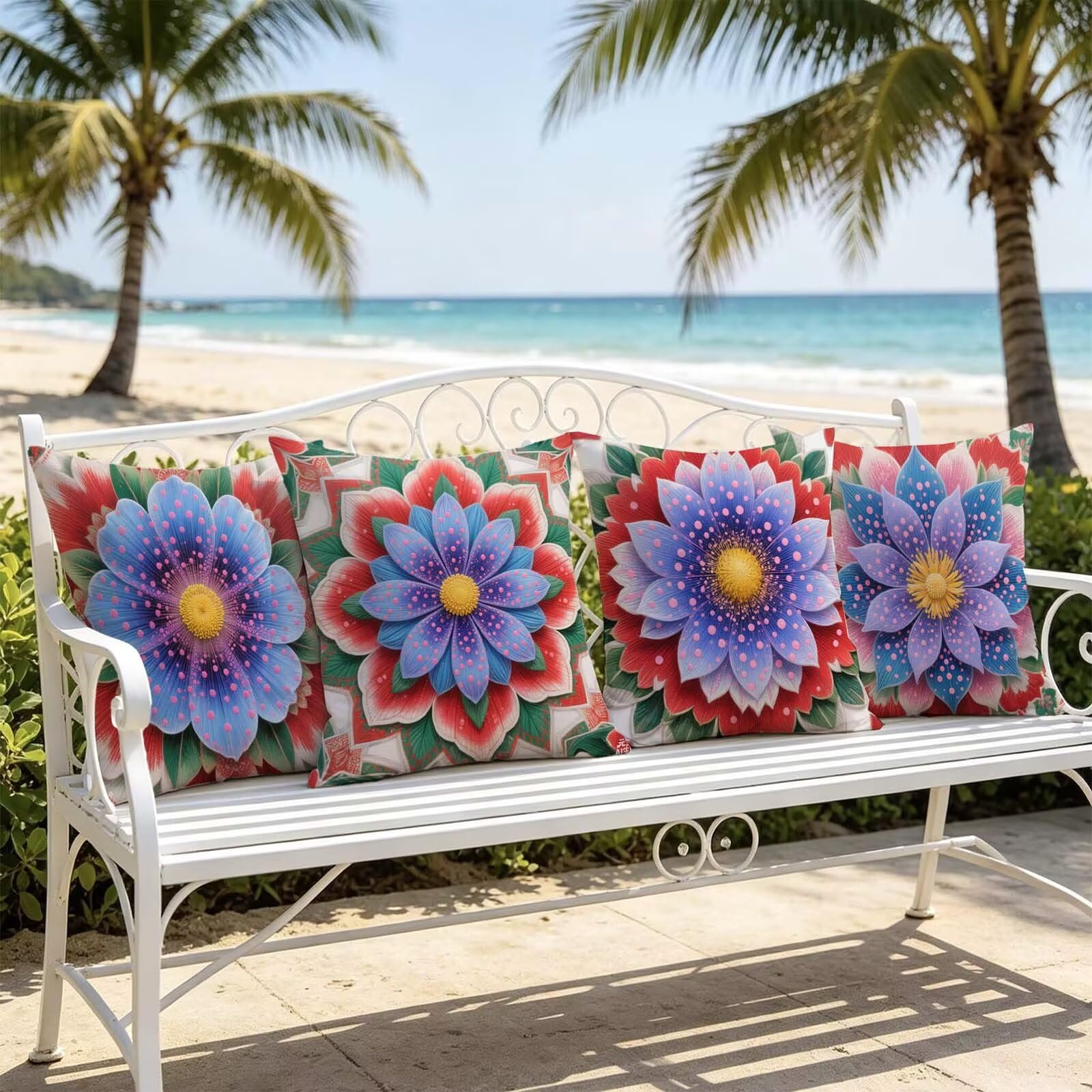 Kształt kwiatu Poszewka na poduszkę 40x60cm Poszewka na poduszkę Sofa 4 szt