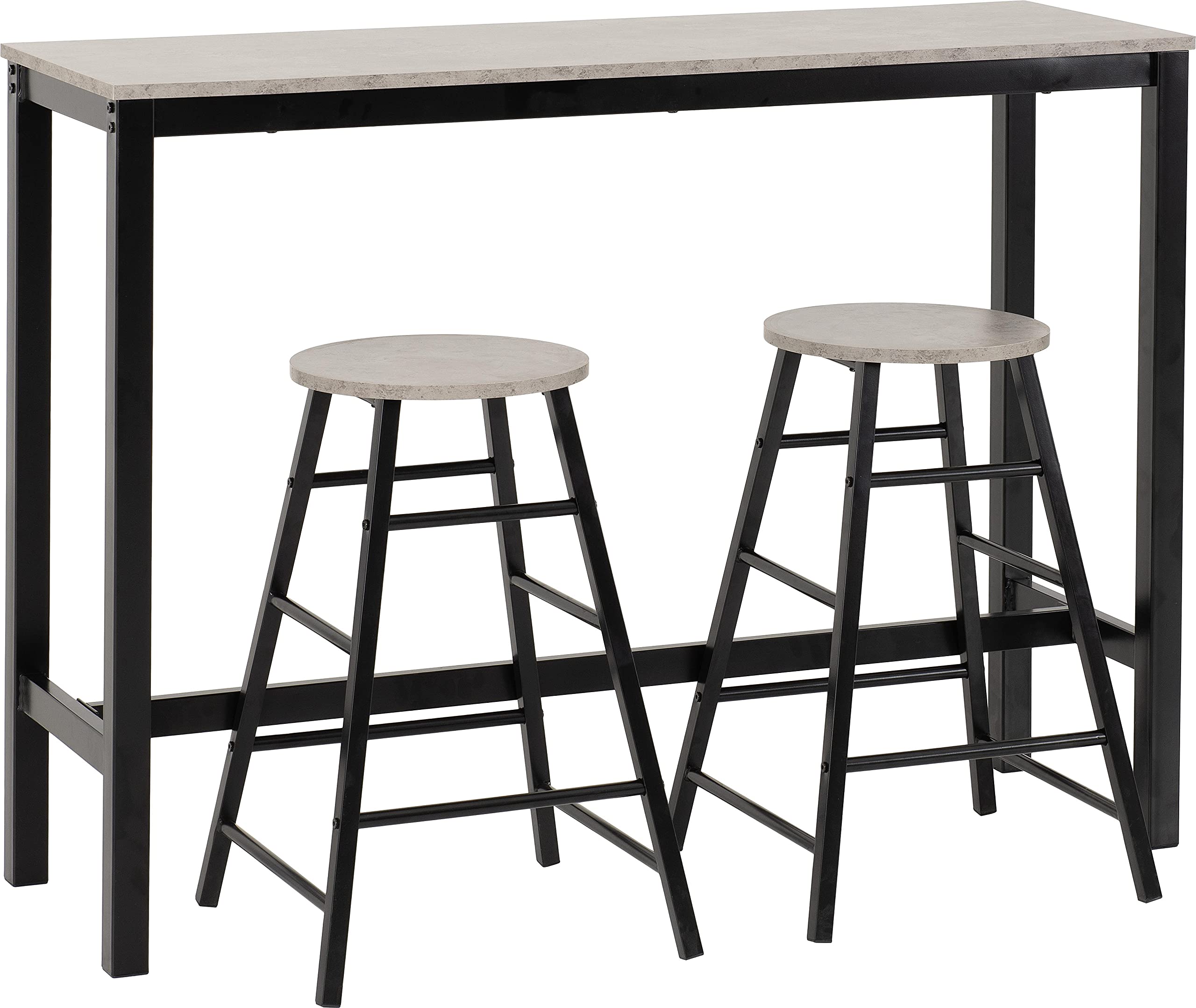 Athens Breakfast Bar Set - Concrete