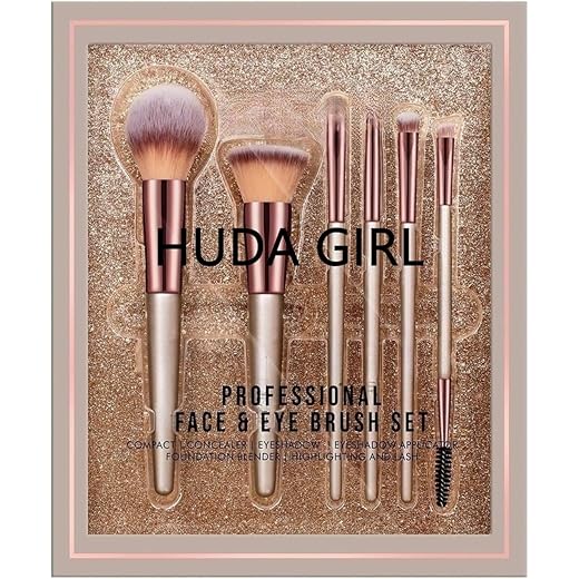 HUDA GIRL 6 Pcs Makeup Brush Set