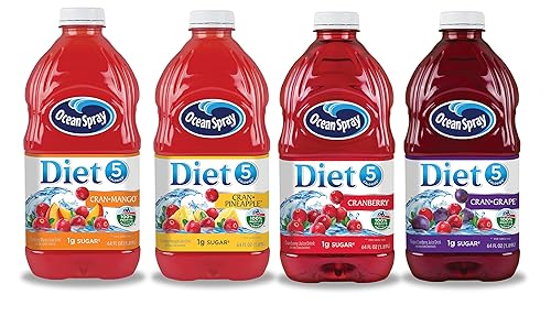 Ocean Spray Diet - Paquete variado de bebidas de jugo, botella de 64 onzas (paquete de 4, total de 256 onzas), 64.0 onzas líquidas