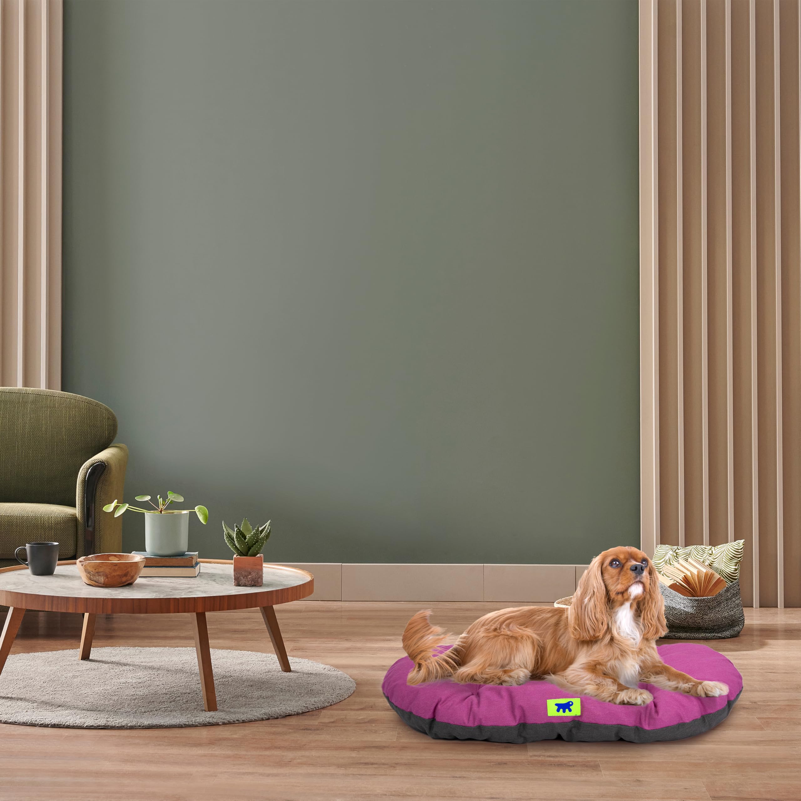Ferplast Cat Bed, Dog Bed Medium Washable Pet Mat Cushion in Cotton with Soft Padding, 65 x 42 cm. Sky Purple - Image 2