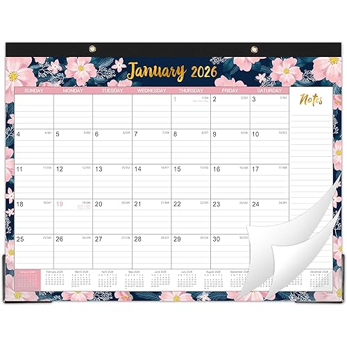 2026 Desk Calendar - Calendar 2026 from JAN 2026 - DEC 2026, 12 Months Calendar, 11.5" x 14.6", Ruled Blocks, Best Calendar for Planning