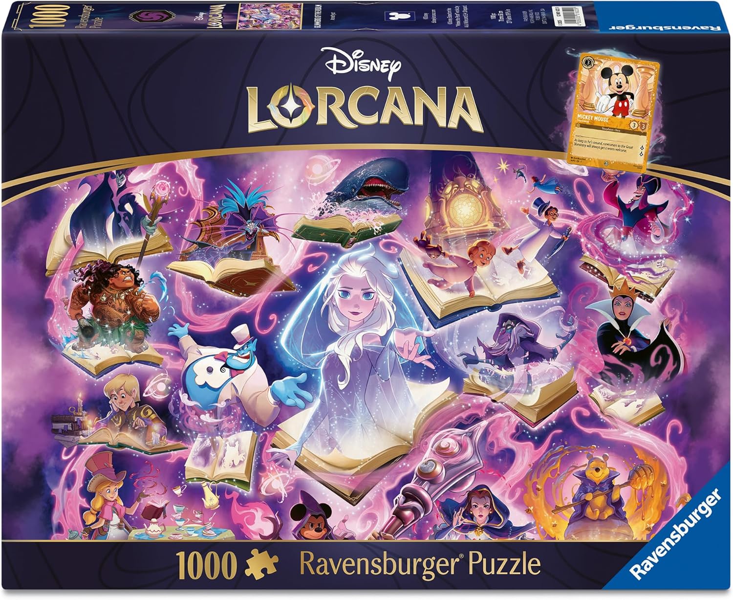 Ravensburger Disney Lorcana - Glimmers of The Realm: Amethyst 1000 Piece Jigsaw Puzzle | Premium Quality Made in Europe | FSC Certified Materials