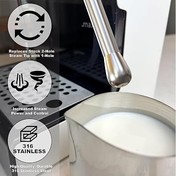 One Single Hole Steam Tip - Compatible With Gaggia Classic Pro