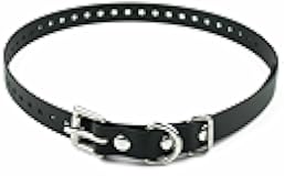 Educator Biothane Dog Collar, Waterproof, Odorproof, Metal Buckle and D Ring, Adjustable for Custom Fit, Cool and Comfortable, for Small, Medium, or Large Dogs, 3/4-Inch, Black