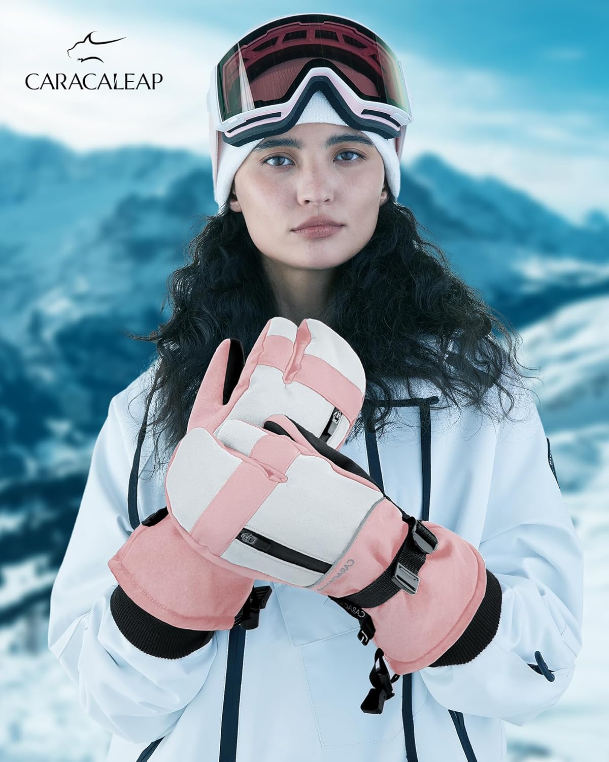 3-Fingers Ski Mittens for Men & Women Winter Snow Mitts Waterproof Gloves Warm 3M Thinsulate - Image 7