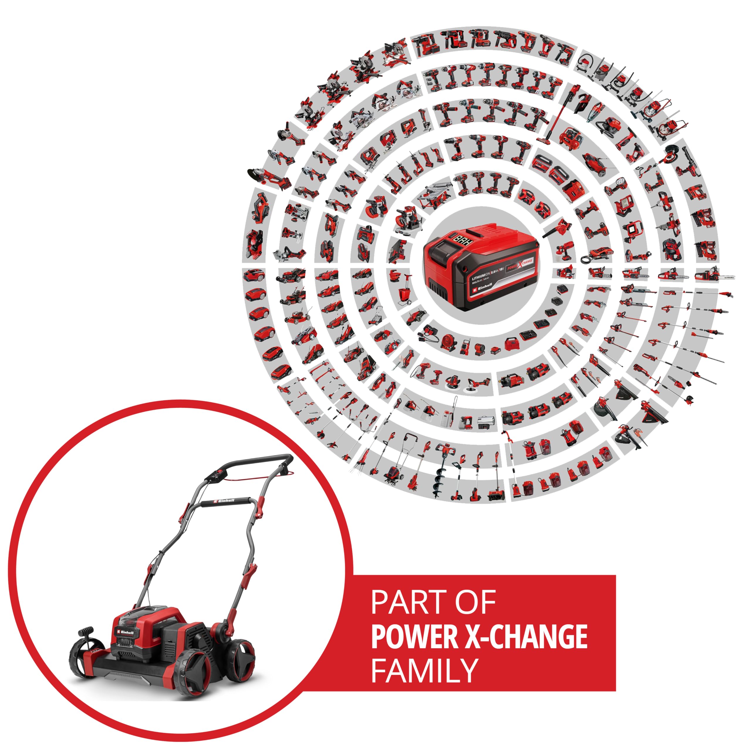 Einhell Professional Akku-Vertikutierer-Lüfter GP-SC 36/40 Li BL-Solo | PXC | 36 V | 40 cm Arbeitsbreite | Brushless | bis 1100 m² | einstellbare Arbeitstiefe | ohne Akku