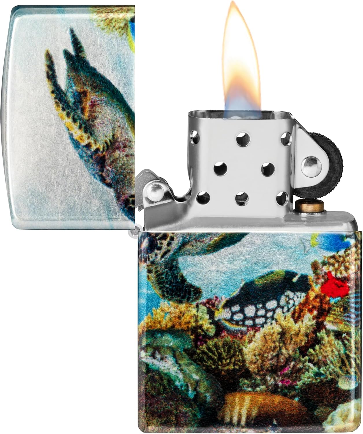 Zippo Deep Sea Design 540 Tumbled Chrome Pocket Lighter