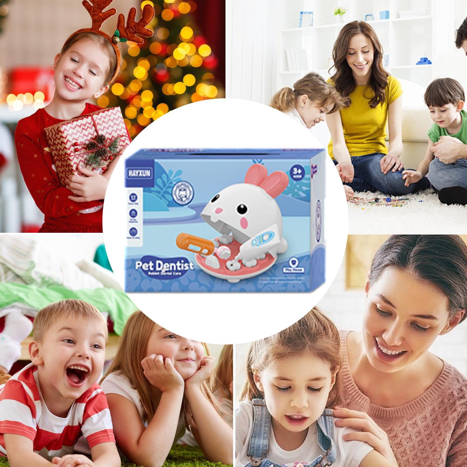Kit de Dentiste ludique pour - Adorable kit de Simulation de Lapin - Jeu de rôle interactif - Jouet éducatif créatif pour la Maternelle, Prix Scolaire, Cadeau de fête, Classique