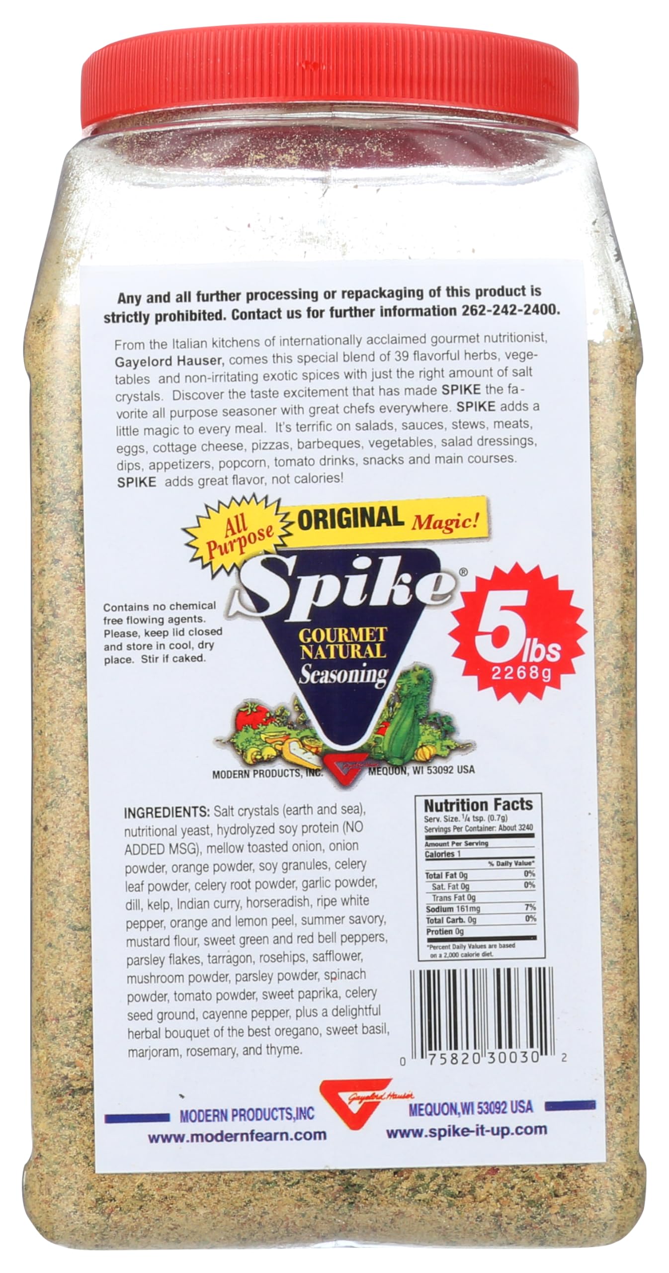 Spike Original Seasoning 5lb Bulk