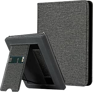 CoBak Kindle Paperwhite Case - PU Leather Cover With Stand, Hand Strap & Auto Sleep/Wake For 11th Gen