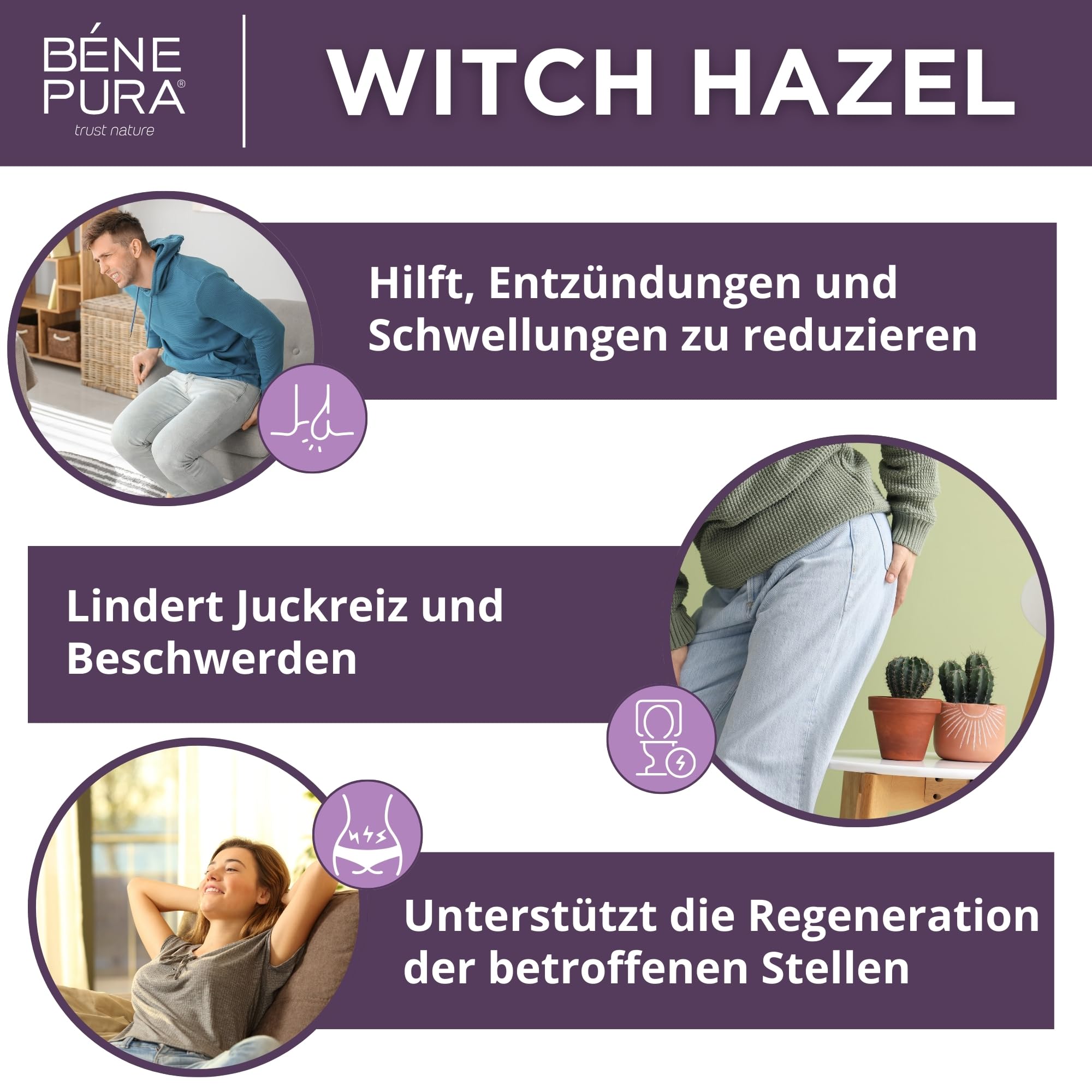 BenePura Hämorrhoiden Salbe, Natürliche Hamamelis Salbe gegen Brennen, Juckreiz und Beschwerden, 40 ml (2er Pack)