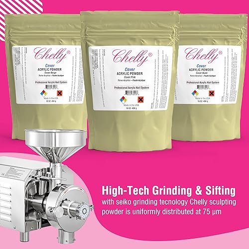 Miniatura 4 de Chelly Superior Sculpting COVER - Polvo acrílico profesional para uñas, sistema de uñas color beige y rosa nude, 16 onzas, 16.01 oz (cubierta beige)