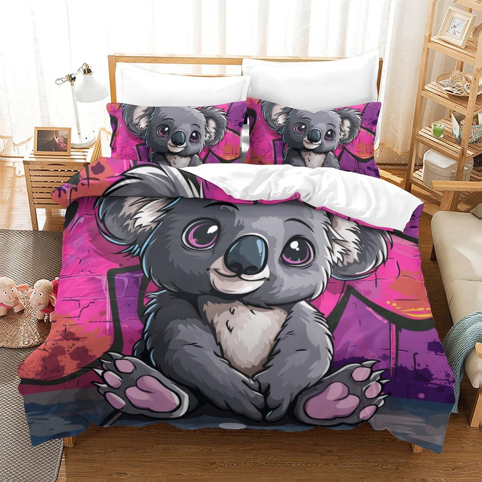 Housse de couette koala zippée pour en finir avec le lit froissé