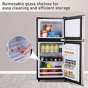 Amazon.com: Zyerch Mini Fridge with Freezer, 3.2 Cu. Ft