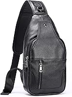 Vista 190 de LUKZIJAES Bolso bandolera de cuero genuino para hombre marrón (#1-Brown)