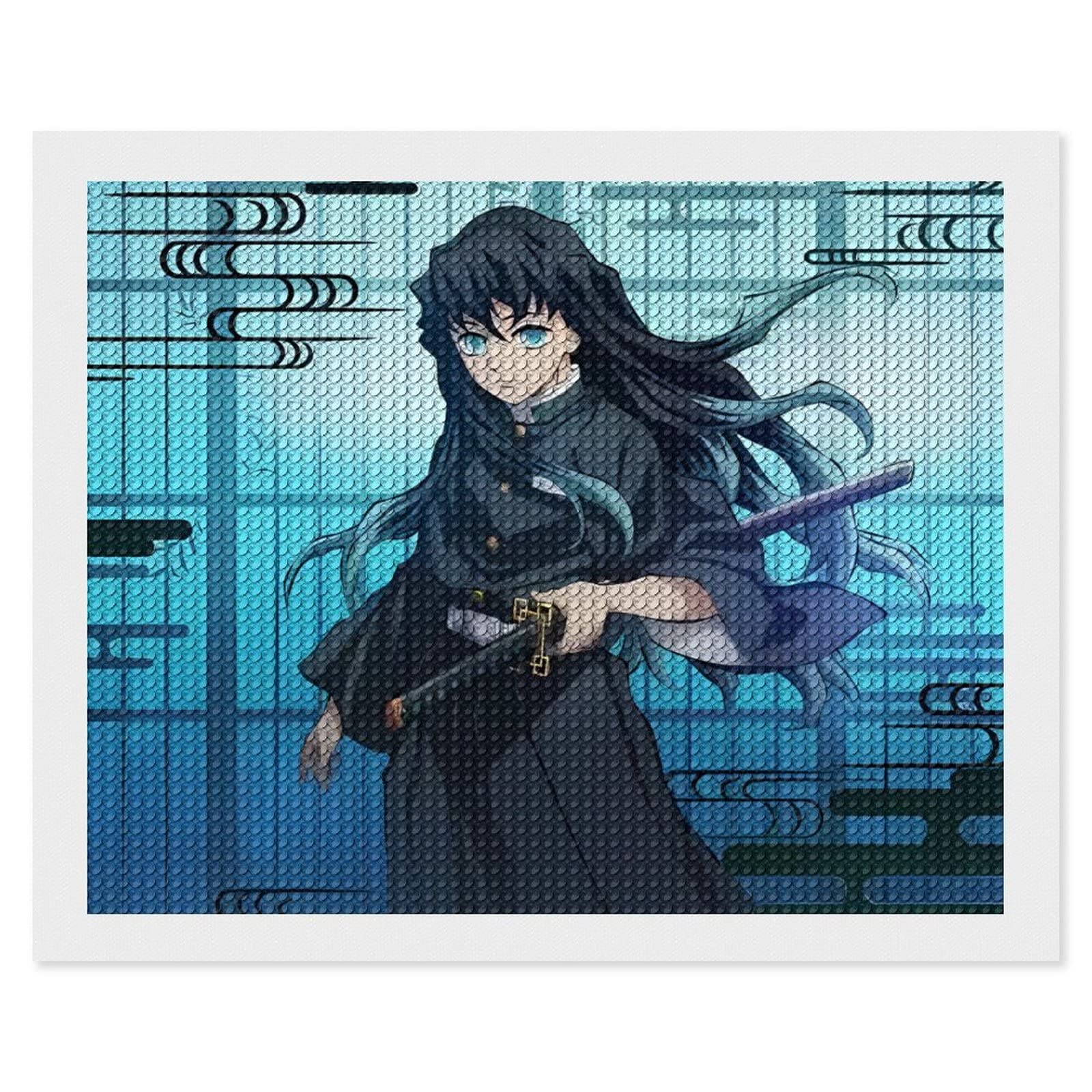 Amazon.co.jp: 丸い ダイヤモンド画 霞柱 時透 無一郎 全面貼り