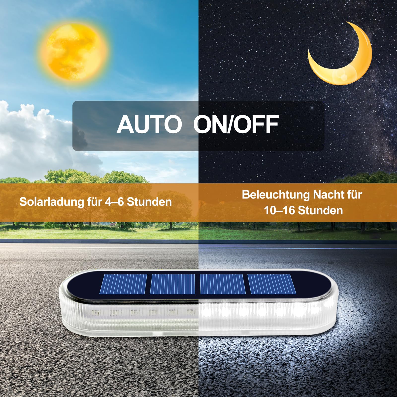 YiLaie Solarlampen für Außen Garten, Solarleuchten für Außen, Weißes Licht 5700K Solar Bodenleuchten Aussen mit Auto On/Off LED Solar Lampe Outdoor IP68 Wasserdicht Solarleuchten Garten, 8 Stück