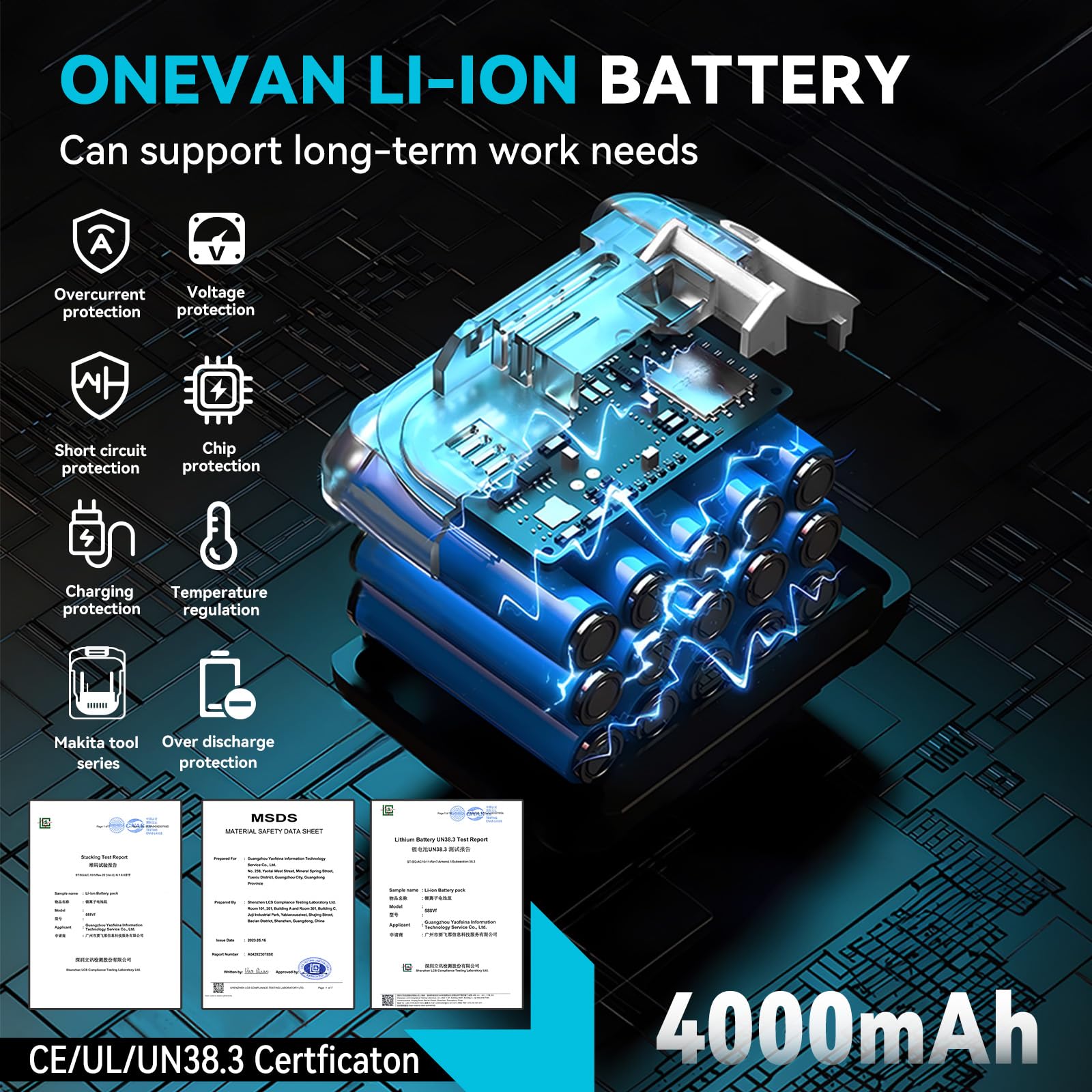 ONEVAN Outil Multifonction 4°Oscillation avec 2 Batteries 22 Pièces | 6 Vitesses 20000 tr/min, Changement sans outil, Coupe, ponçage et polissage précis, Multitool universel