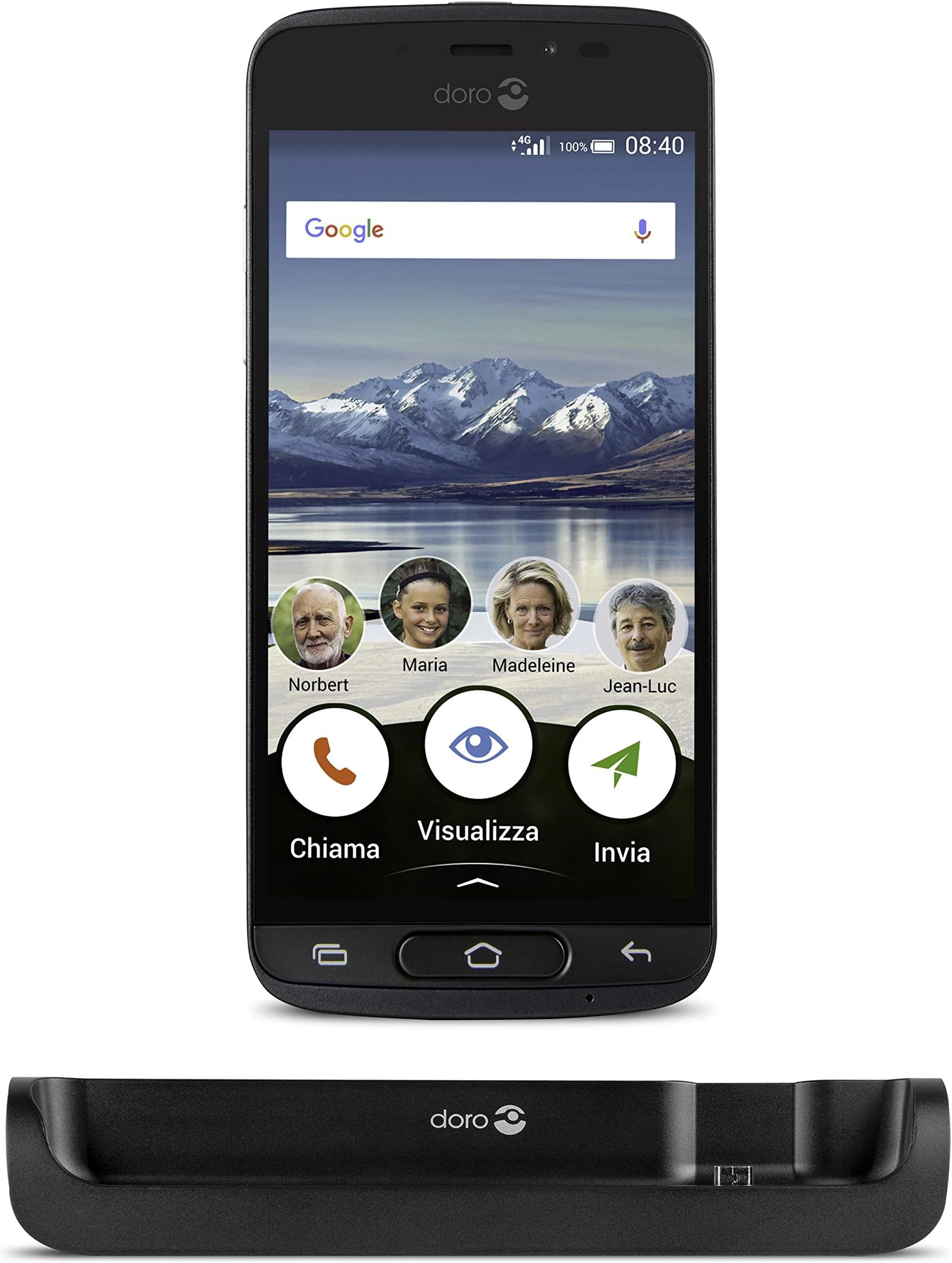 Doro 7306 Phone 8040 16 GB UK SIM-Free Smartphone - Graphite