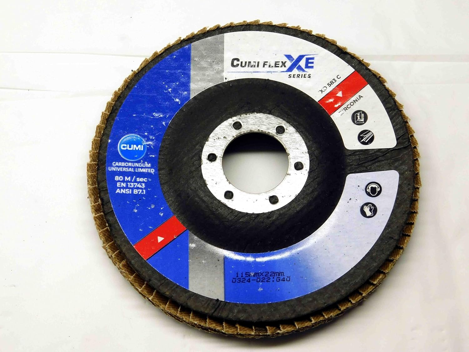M & J Tooling LLC 10pcs NEW CUMI XD 583C TYPE 29 ZIRCONIA FLAP DISC 40 GRIT 4 1/2 O.D. X 7/8 HOLE - MS7017CMI