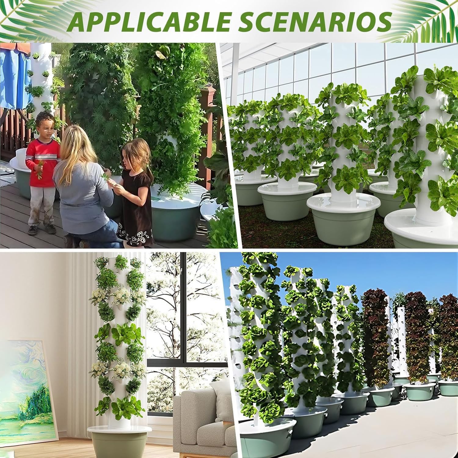 Sistemas de Cultivo hidropónico Vertical para Interiores y Exteriores 11layers | Kit de cultivo vertical con luces LED y sistemas de autorriego para disfrutar de plantas frescas durante todo el año.