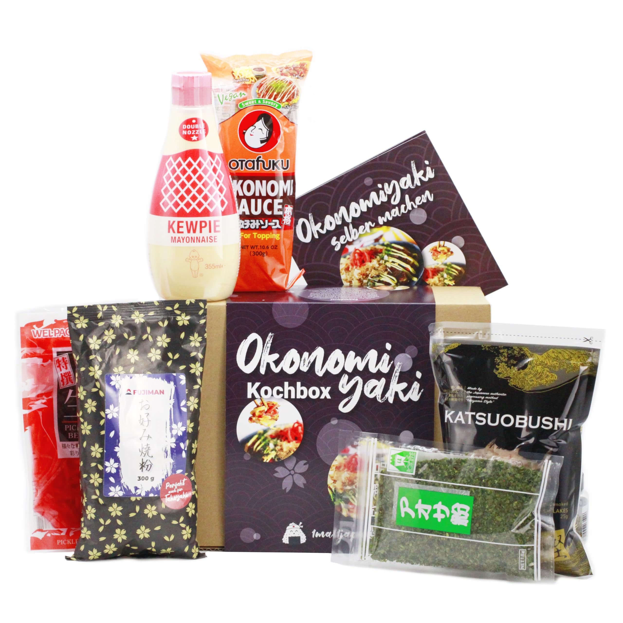 Okonomiyaki Kochset 7-teilig für japanische Pfannkuchen mit Anleitung