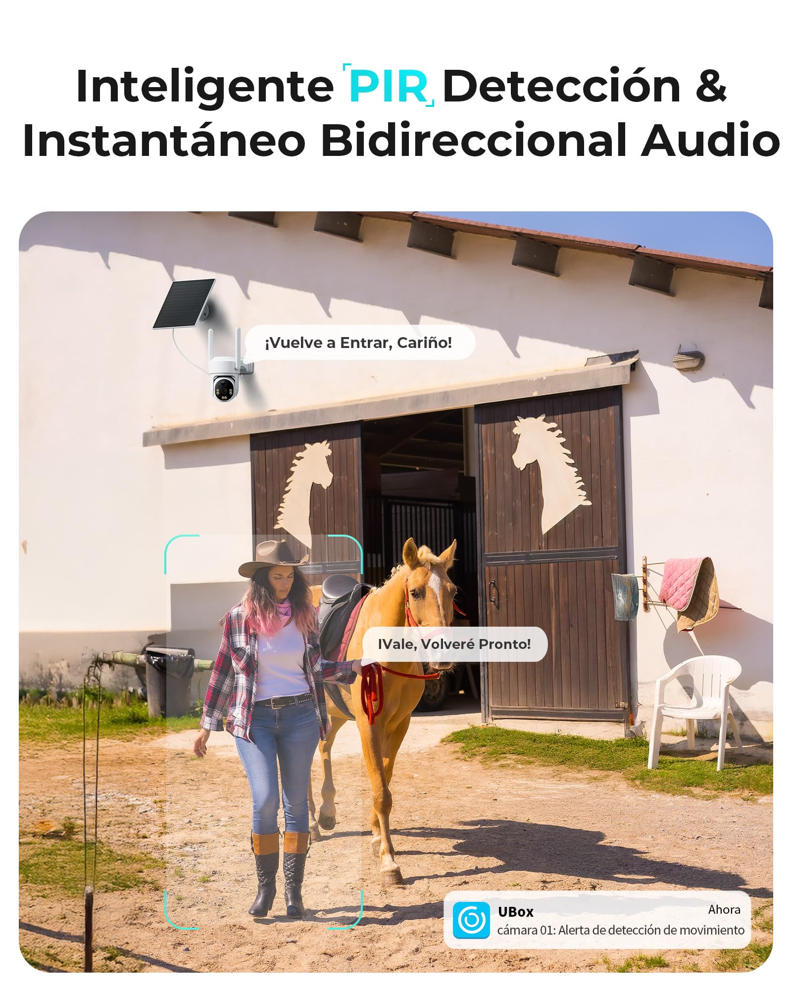 SEHMUA 4G LTE Camara Vigilancia Exterior con Panel Solar, 2K PTZ 355°/100° Camara Vigilancia con Tarjeta Sim sin WiFi, Detección Humana PIR, Color Visión Nocturna, IP66, Audio de Dos Vías, 2 Unidad