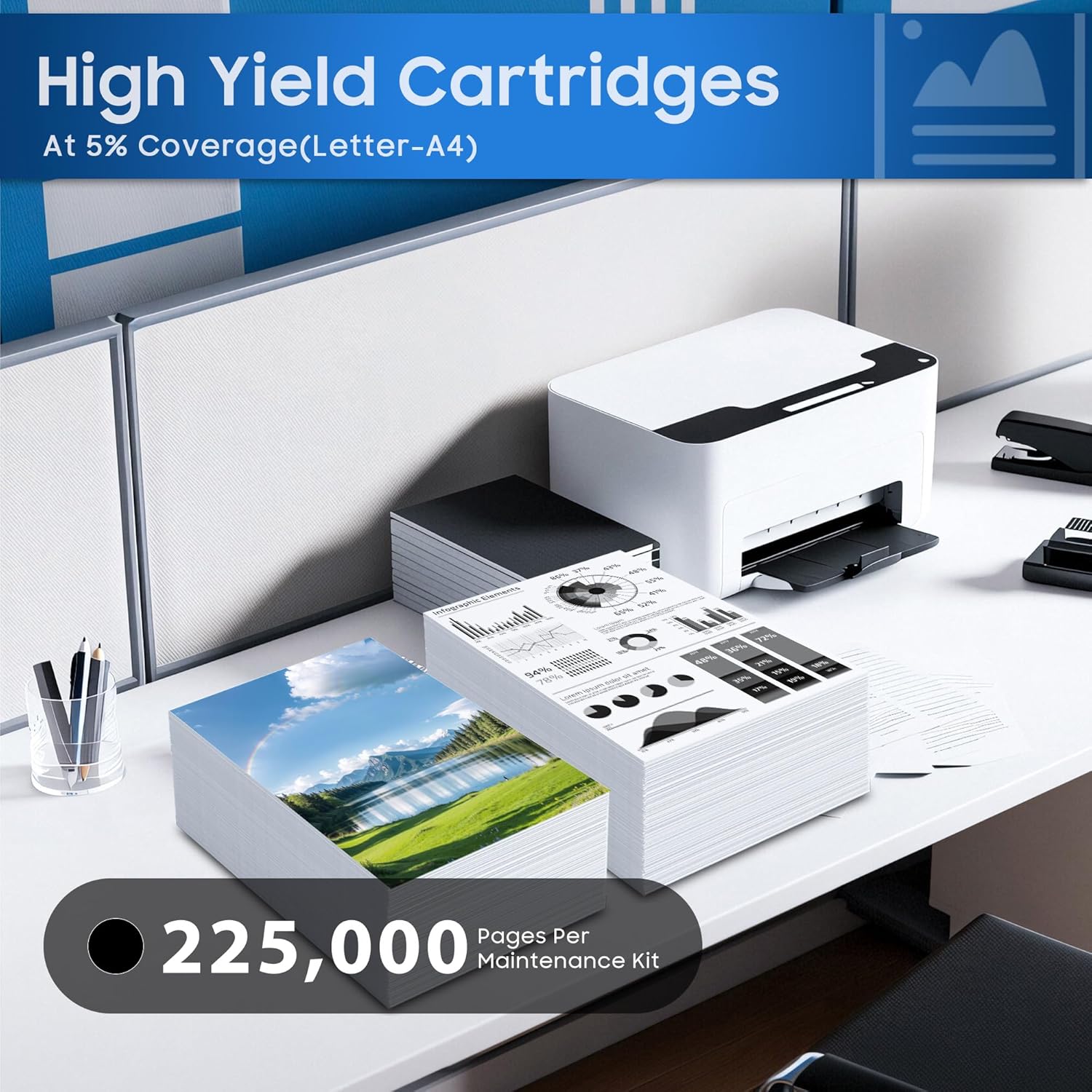 L0H24A Maintenance Kit L0H24A-67901 Fuser Kit Compatible with HP Enterprise M607 M608 M609 M631 M632 M633 Series Printer Includes Fuser and Roller (110V) 225K Pages Yield