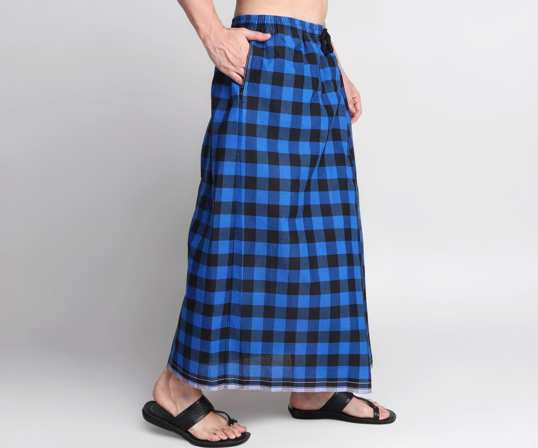 Gowri Tex Elastic Premium Lungi with Dual Packet Pack of 1