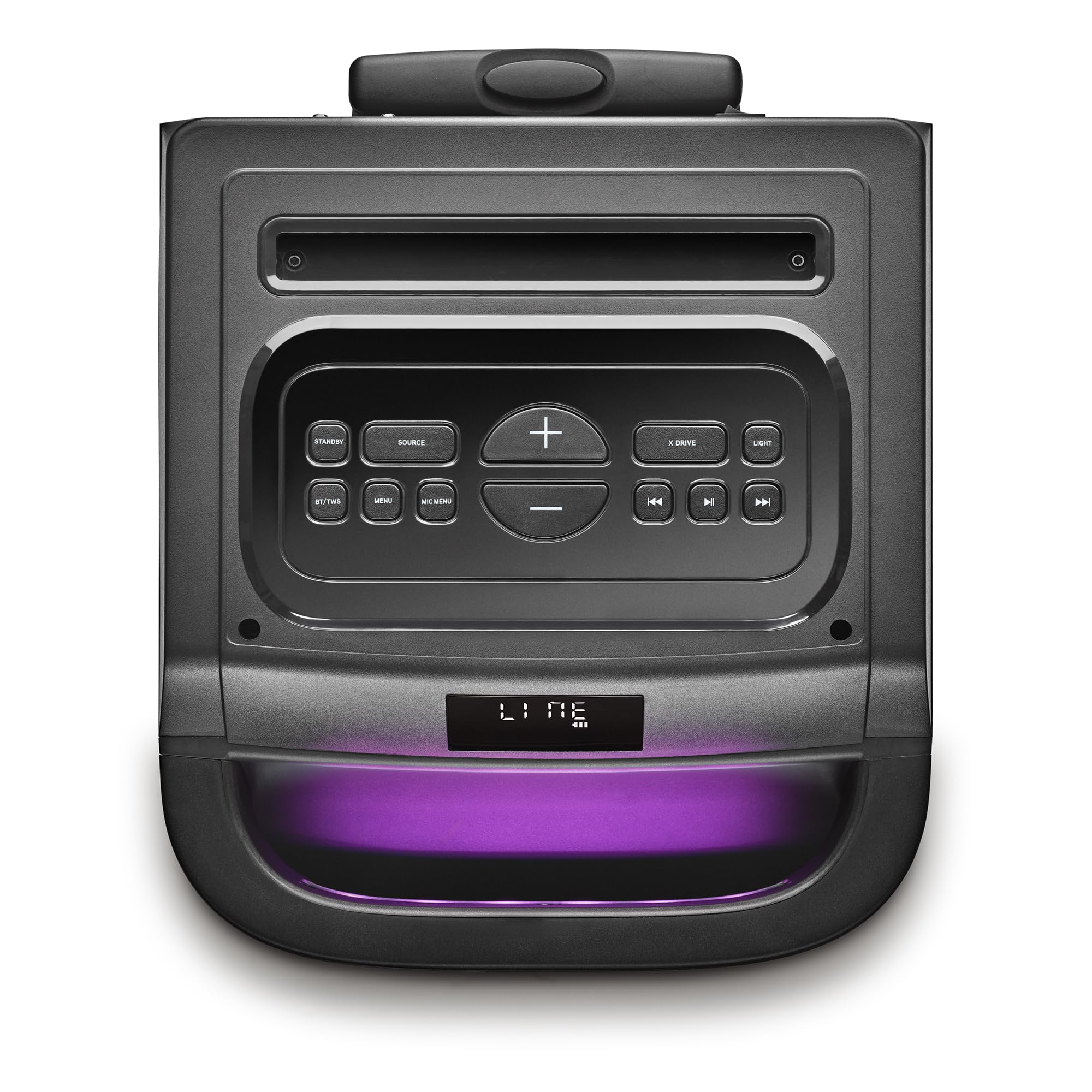NGS Wild Space 1 przenośny głośnik kompatybilny z technologią Bluetooth i prawdziwym bezprzewodowym stereo, subwooferem + podwójny głośnik wysokotonowy (Micro SD/USB/AUX IN/), kółka, czarny
