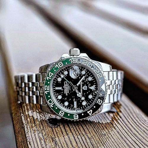 Miniatura 2 de BY BENYAR Pagani Design GMT - Reloj mecánico de cristal de zafiro de lujo, acero inoxidable de 1.575 pulgadas, resistente al agua, reloj automático