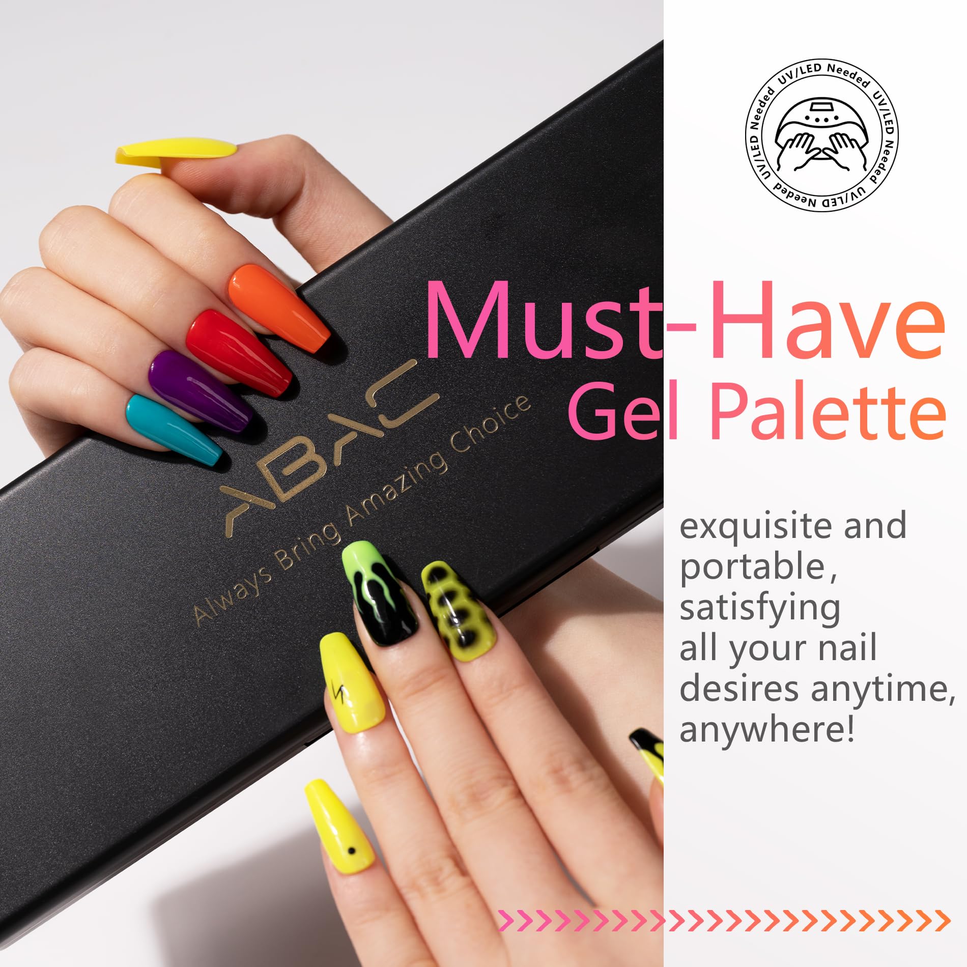 ABAC 24-Color Patting Gel Polish Palette for Nail Art
