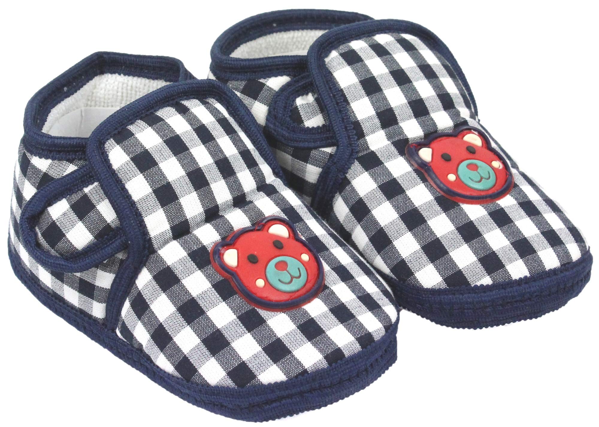 neska moda Unisex Baby Booties (White,Blue)-picture-39