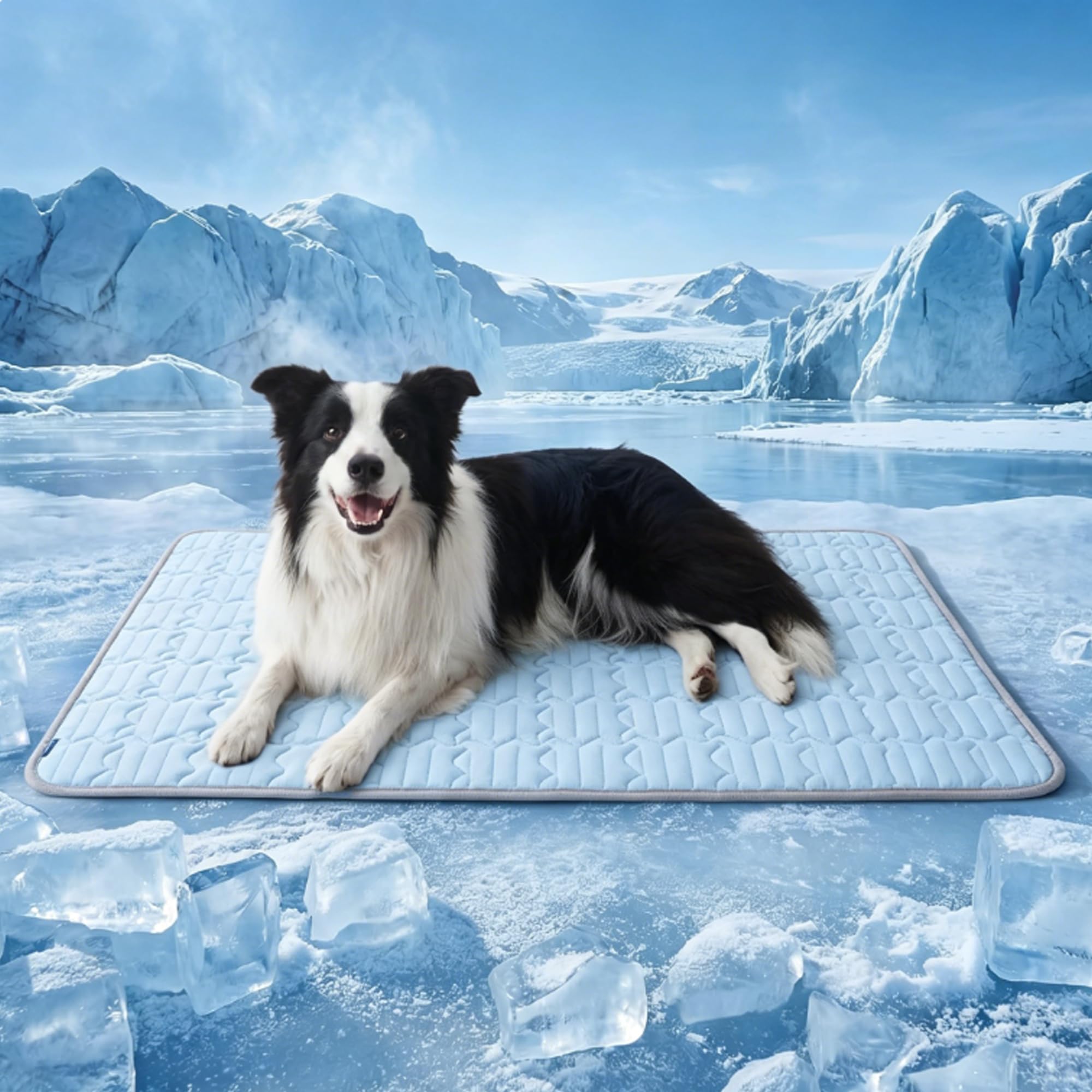 Kovah Dog Cooling Mat, 3 to 4 Degrees Cooler in Minutes (Blue, 20*28in)
