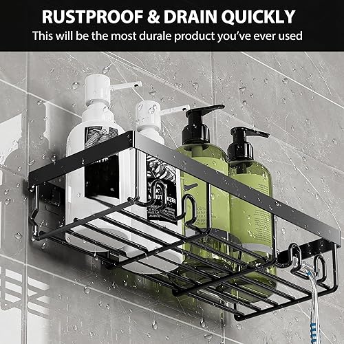 Miniatura 4 de Moforoco - Estantes Organizadores de Ducha Adhesivos - Paquete de 5, Almacenamiento de Rincón para Baño, Decoración para Hogar y Cocina, Accesorios