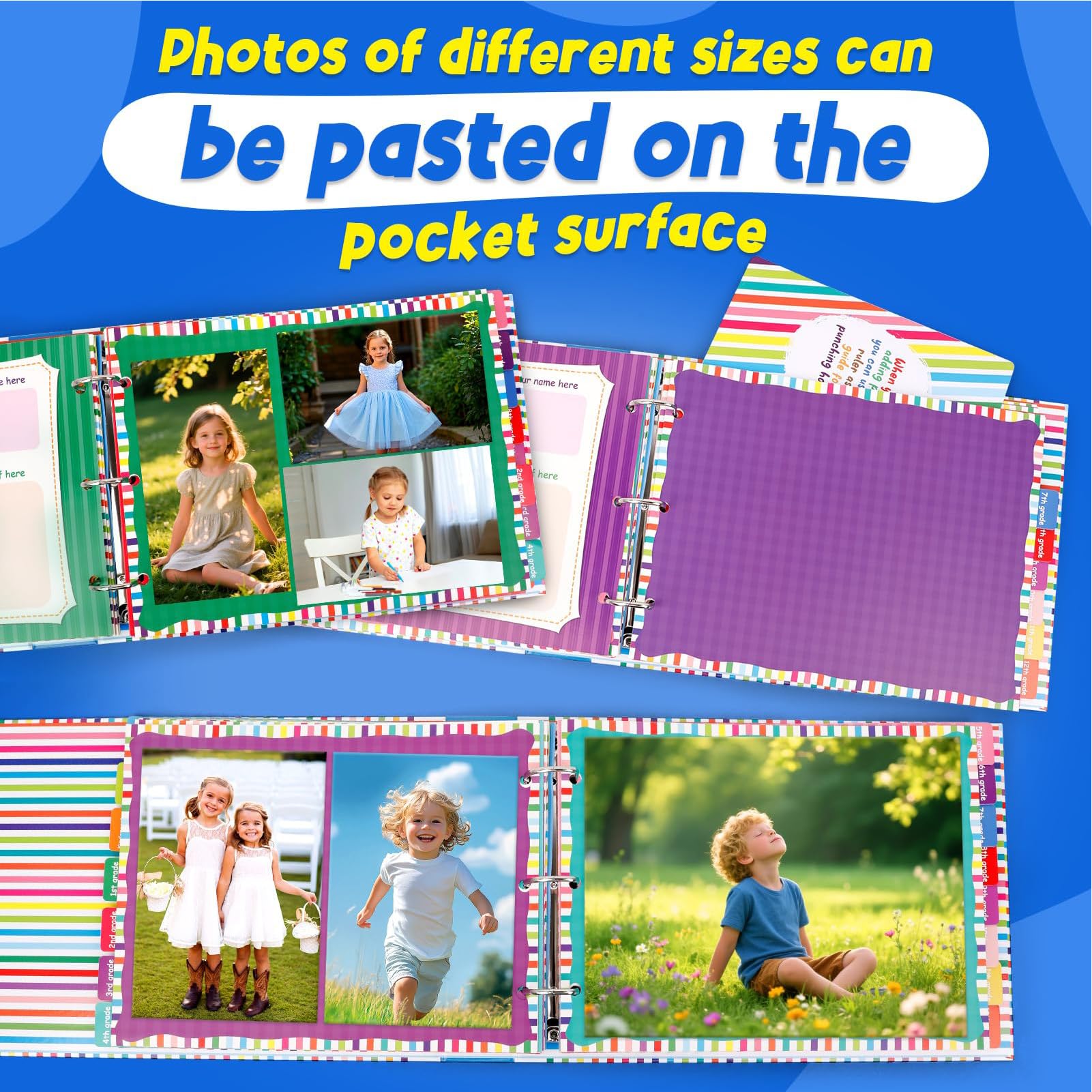 Libro dei Ricordi Scolastici per Bambini Foto ricordo | Album Fotografico Scrapbook Diario Pianificatore per Classe di Diploma