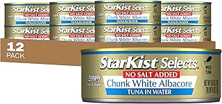 StarKist Selects No Salt Added Chunk White Albacore Tuna in Water, 4.5 o...