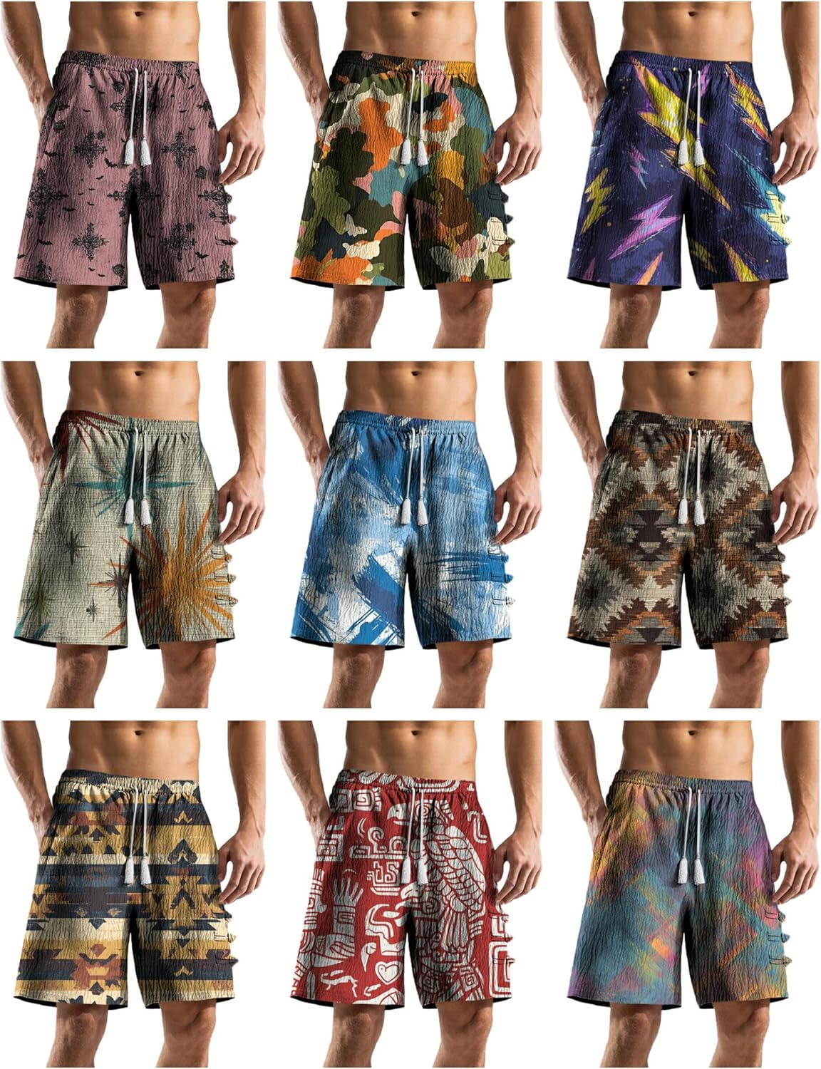 Casual Pants for Men Soft and Comfy Elastic High Waisted Oversized Summer Outdoor Jogging Beach Shorts - Image 4