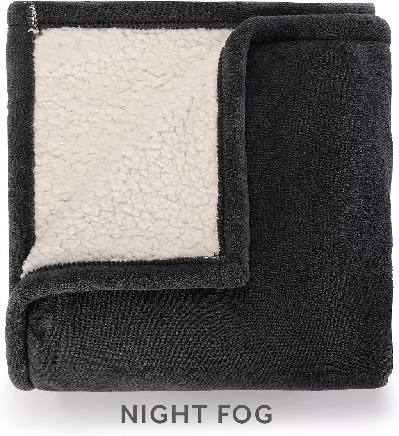 review Sunbeam Royal Luxe Sherpa Night Fog Heated Blanket - King