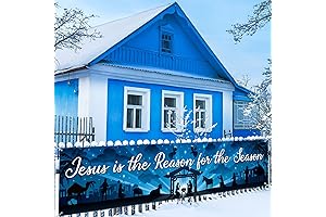 Nativity Christmas Banner Decoration: Celestial Celebration of the Savior's Birth