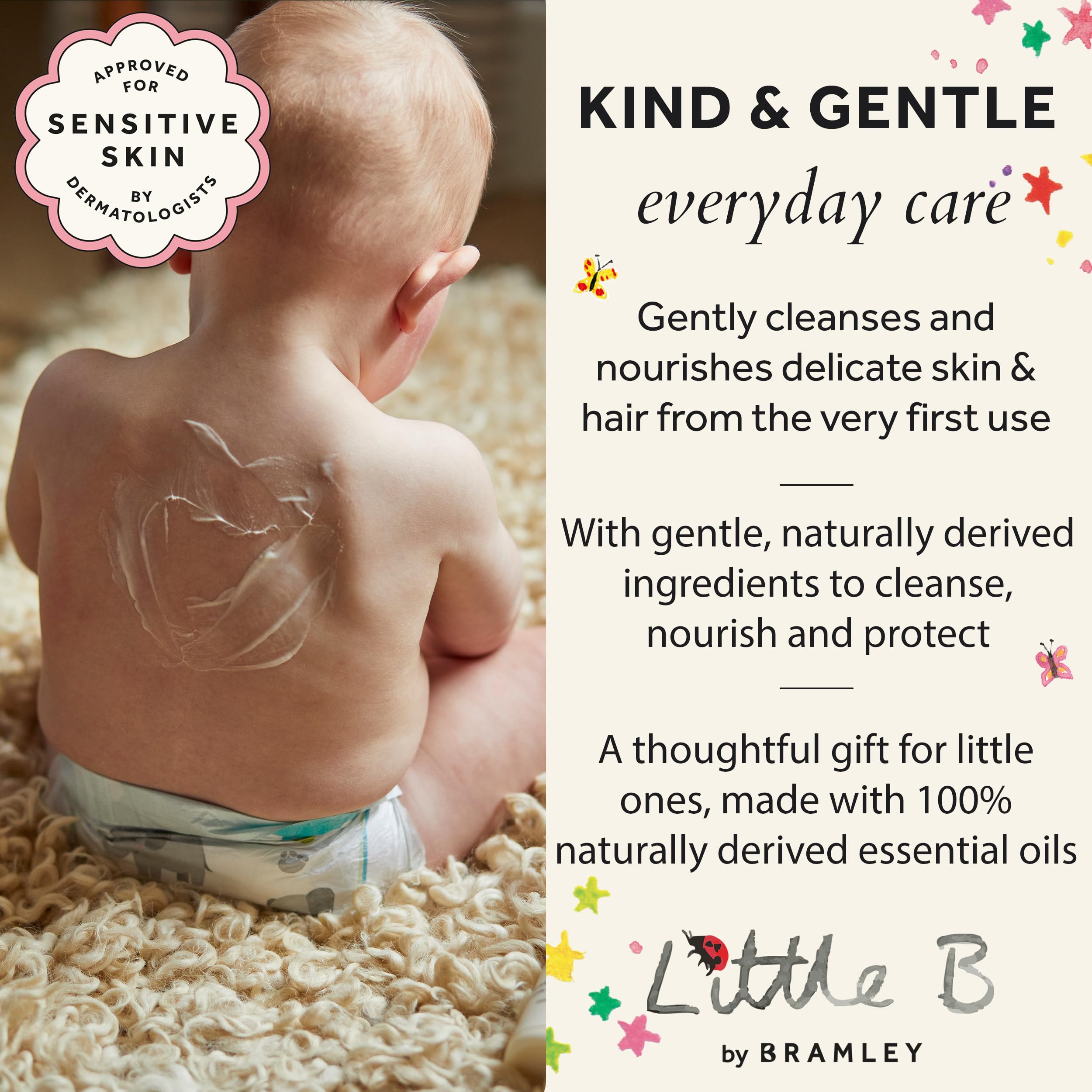 Bramley Little B Mouse Gift Set, Baby & Child Bath & Body Travel Set 3 x 50ml with Hair & Body Wash, Bubble Bath & Body Lotion, Vegan, Suitable from Birth — view 3