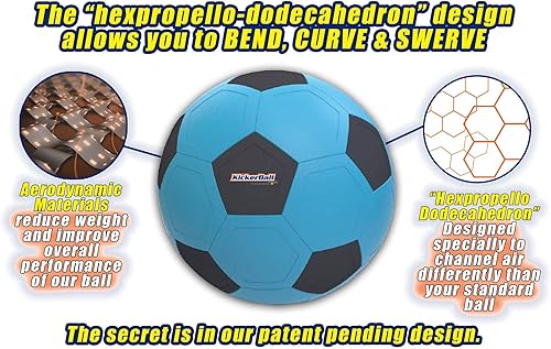 Miniatura 3 de Kickerball  Pelota de fútbol curva y con efecto  Patea como los profesionales, gran regalo para niños y niñas  Perfecto para partido o juego al aire