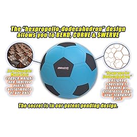 Kickerball - Curve and Swerve Soccer Ball/Football Toy - Kick Like The Pros, Great Gift for Boys and Girls - Perfect for Outdoor & Indoor Match or Game (Blue)