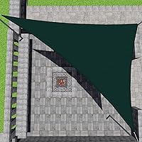 Vista 11 de Patio Paradise - Toldo parasol beige de 2 x 2 x 2 pies con kit de herrajes de 6 pulgadas, toldo triangular equilátero, tela duradera