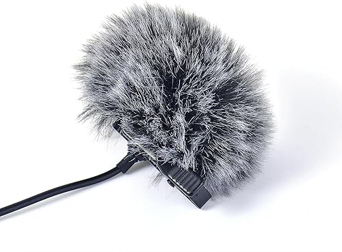 Miniatura 6 de 5 paquetes de micrófonos Lavalier para pantalla de viento, diámetro de 0.4 pulgadas, se adapta a la mayoría de clips de solapa, mini micrófono de