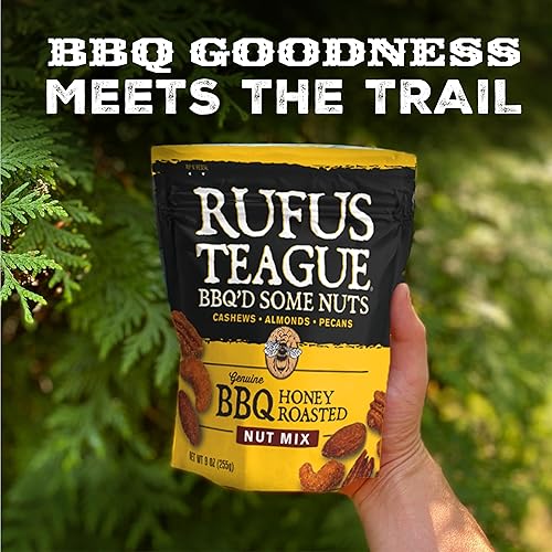 Miniatura 6 de Rufus Teague - Nueces mixtas tostadas con miel BBQ - Bolsas resellables de 9 onzas - Paquete de 2