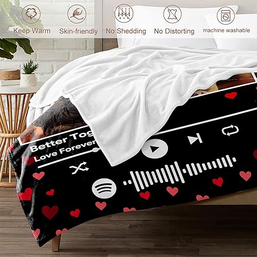 Miniatura 3 de YESCUSTOM Manta de fotos personalizada con collage para él y ella, manta personalizada, regalos para novia, cumpleaños, boda, aniversario, fabricada