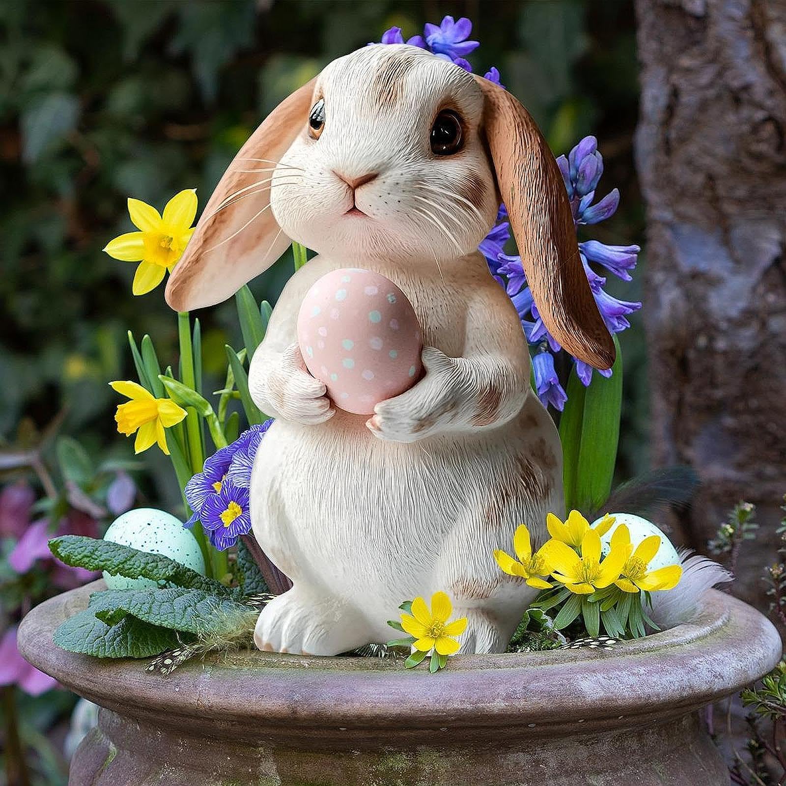 CALANDIS™ 2D Easter Bunny Decorative Garden Stake Plant Pot Decor for Backyard Outside | Statues & Lawn Ornaments | Garden Dacor | Yard, Garden & Outdoor Living-image-38