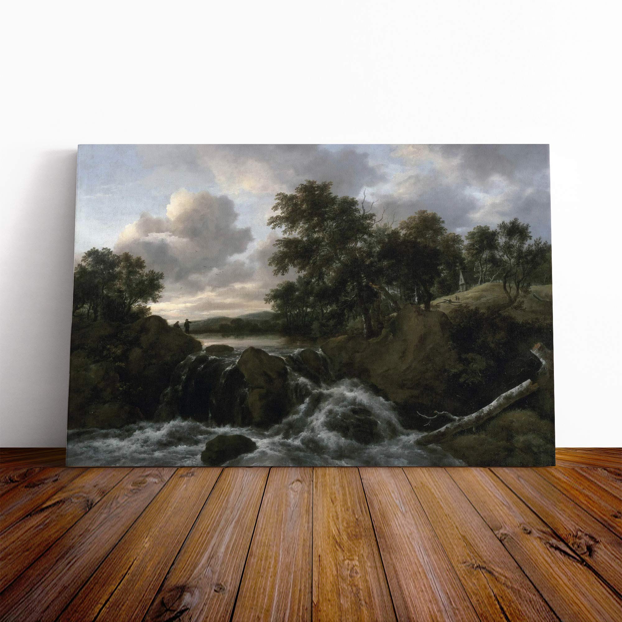 Jacob Ruisdael Landscape (5) Canvas Print | Gallery Wrapped 30mm Frame Wall Art | 20x14 inches | Ready to Hang | Modern Landscape Picture | Living Room Bedroom Lounge Office